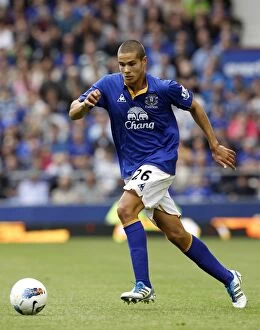 Images Dated 10th September 2011: Thrilling Premier League Showdown: Jack Rodwell of Everton vs Aston Villa at Goodison Park