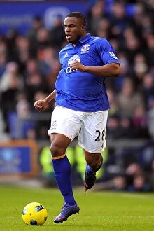 Images Dated 21st January 2012: Thrilling Victor Anichebe Goal: Everton's Premier League Victory Over Blackburn Rovers