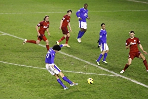 Everton 2 V West Bromwich Albion 1 : Goodison Park : 30-01-2013 Prints: Thunderous Fellaini Strike: Everton's Victory Over West Bromwich Albion (30-01-2013)