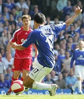 Everton v Liverpool Collection: Tim Cahill