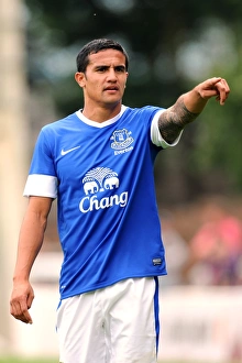 Season 2012-13 Prints: Tim Cahill at Fir Park: Everton's Pre-Season Battle Against Motherwell