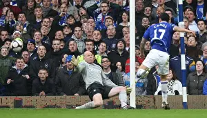 Goal Pic Prints: Tim Cahill Scores the Third Goal: Everton's FA Cup Fifth Round Victory over Aston Villa (08/09)