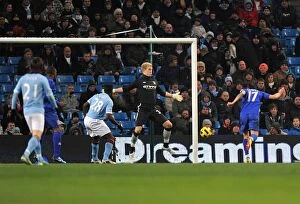20 December 2010 Manchester City v Everton Collection: Tim Cahill Scores the Opener: Manchester City vs. Everton, Barclays Premier League (December 2010)