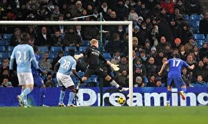 20 December 2010 Manchester City v Everton Collection: Tim Cahill Scores Opening Goal: Manchester City vs. Everton, Barclays Premier League (2010)