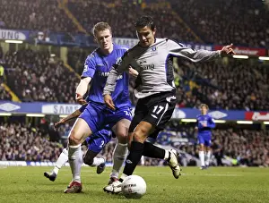 2005 Prints: Tim Cahill Shields Ball from Robert Huth in FA Cup Showdown