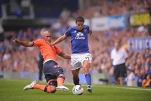20 August 2011 Everton V Queens Park Rangers Prints: Tim Cahill vs. Fitz Hall: A Rivalry Renewed - Everton vs