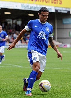 Season 2012-13 Prints: Tim Cahill's Determined Battle: Everton's Pre-Season Victory over Motherwell at Fir Park