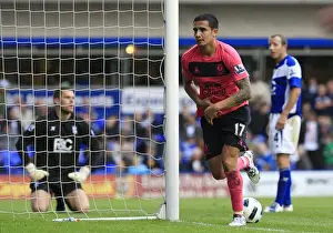 Tim Cahill Prints: Tim Cahill's Double: Everton's Thrilling Barclays Premier League Win vs