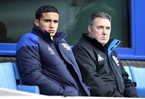 Images Dated 29th October 2011: Tim Cahill's Emotional Return: Everton vs Manchester United, Barclays Premier League (2011)