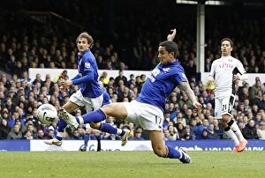 Images Dated 28th April 2012: Tim Cahill's Game-winning Goal: Everton's Victory over Fulham (28 April 2012, Goodison Park)