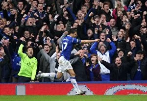 Images Dated 15th February 2009: Tim Cahill's Hat-Trick: Everton's FA Cup Triumph Over Aston Villa (08/09, Goodison Park)