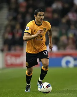 01 May 2012 V Stoke City, Britannia Stadium Prints: Tim Cahill's Thriller: Everton's Unforgettable Victory Over Stoke City (01 May 2012)