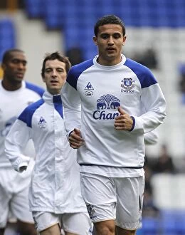 Images Dated 10th March 2012: Tim Cahill's Thunderbolt: Everton's Epic Goal Against Tottenham Hotspur (10 March 2012)