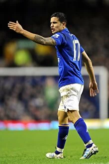 Images Dated 21st January 2012: Tim Cahill's Thunderbolt: Everton's Unforgettable Goal Against Blackburn Rovers