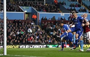Images Dated 14th April 2010: Tim Cahill's Thunderous Debut Goal: Everton at Aston Villa in the Premier League