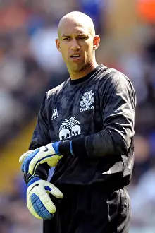 Framed Print : Tim Howard in Action: Everton vs Birmingham City (30 July 2011)