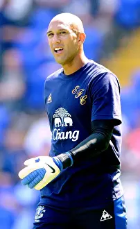 Framed Print : Tim Howard in Action: Everton vs Birmingham City (30 July 2011)
