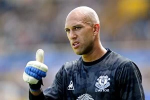 Images Dated 30th July 2011: Tim Howard in Action: Everton vs Birmingham City Pre-Season Friendly (30 July 2011)