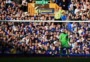 Images Dated 21st September 2014: Tim Howard in Action: Everton vs Crystal Palace, Premier League, Goodison Park