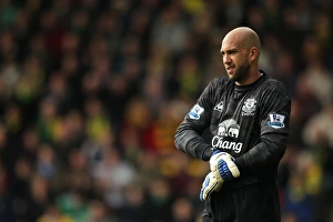 Tim Howard in Action: Everton vs Norwich City, Barclays Premier League (07 April 2012, Carrow Road)