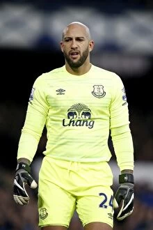Images Dated 28th December 2015: Tim Howard in Action: Everton vs Stoke City, Barclays Premier League - Goodison Park
