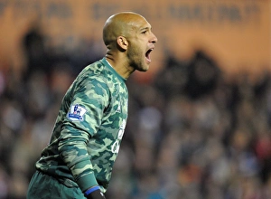 01 May 2012 V Stoke City, Britannia Stadium Prints: Tim Howard in Action: Everton vs Stoke City