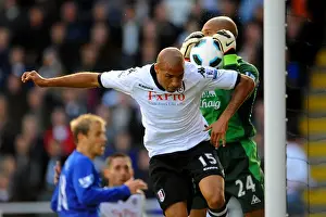 25 September 2010 Fulham V Everton Prints: Tim Howard vs. Diomansy Kamara: A Goal-line Battle - Everton vs