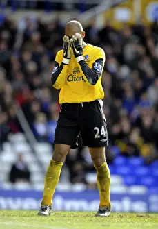 Birmingham V Everton Prints: Tim Howard's Disappointment: Birmingham Outshines Everton in Barclays Premier League Clash