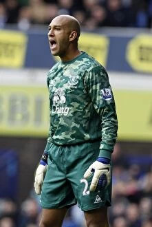 Images Dated 29th October 2011: Tim Howard's Heroic Night: Everton's Unforgettable 1-1 Draw Against Manchester United