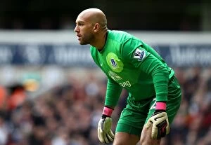 Images Dated 7th April 2013: Tim Howard's Heroic Save: Tottenhotspur vs. Everton, 07-04-2013 (2-2 Draw at White Hart Lane)