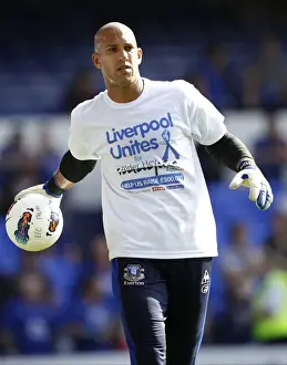 01 October 2011 Everton V Liverpool Prints: Tim Howard's Showdown at Goodison Park: Everton vs Liverpool