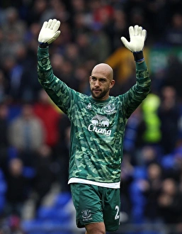 09 April 2012 V Sunderland, Goodison Park Prints: Tim Howard's Triumph: Everton's Victory Celebration vs