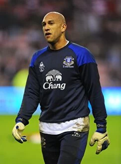 Images Dated 27th March 2012: Tim Howard's Unyielding Performance: Everton's FA Cup Sixth Round Replay Victory at Sunderland's