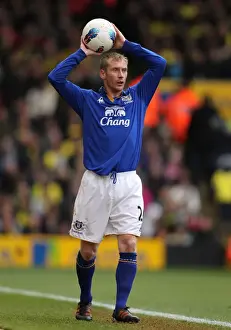 Tony Hibbert in Action: Everton vs Norwich City (07 April 2012, Carrow Road)
