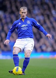 Images Dated 17th December 2011: Tony Hibbert in Action: Everton vs Norwich City (17 December 2011)