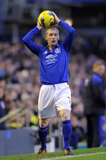 Tony Hibbert at Goodison Park: Everton vs Norwich City, Barclays Premier League (17 December 2011)