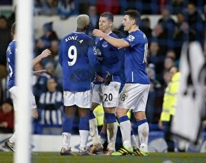 Images Dated 3rd February 2016: Triple Threat: Ross Barkley's Hat-Trick Leads Everton to Glory over Newcastle United at Goodison