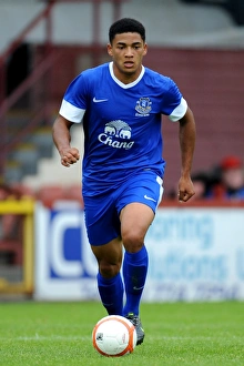 Season 2012-13 Prints: Tyas Browning in Action: Everton's Pre-Season Clash against Partick Thistle at Firhill Stadium