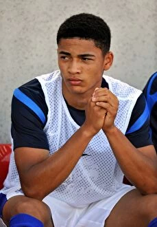 Images Dated 14th July 2012: Tyias Browning in Action for Everton at Globe Arena against Morecambe (Pre-Season Friendly)
