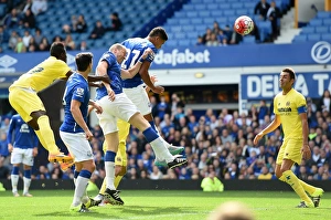 Football Testimonial Prints: Tyias Browning Scores First Everton Goal in Pre-Season Friendly Against Leeds United