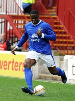 Images Dated 21st July 2012: Victor Anichebe in Action: Everton vs Motherwell, Pre-Season Friendly at Fir Park Stadium