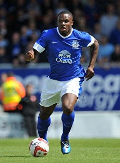 Pre Season Friendly - Morecambe V Everton - Globe Arena Prints: Victor Anichebe in Action: Everton's Pre-Season Thriller at Morecambe's Globe Arena