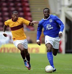 Images Dated 21st July 2012: Victor Anichebe Scores for Everton in Pre-Season Friendly against Motherwell at Fir Park Stadium