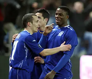 Victor Anichebe Scores Everton's Second Goal in UEFA Cup Third Round First Leg vs. SK Brann