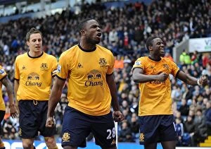 Images Dated 1st January 2012: Victor Anichebe Scores the Opener: Everton's Triumph at West Bromwich Albion (01 January 2012)