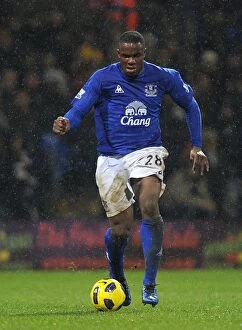 Images Dated 13th February 2011: Victor Anichebe: Thrilling Moments at Reebok Stadium - Everton vs. Bolton Wanderers