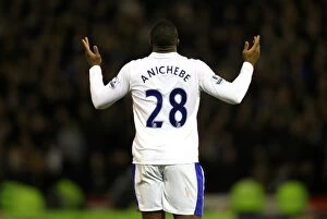 Images Dated 16th February 2013: Victor Anichebe's FA Cup Fifth Round Goal Celebration vs Oldham Athletic (Everton 2013)