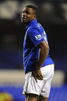 FA Cup - Round 4 - Everton v Fulham - 27 January 2012 Collection: Victor Anichebe's FA Cup Victory Celebration: Everton Overpowers Fulham at Goodison Park