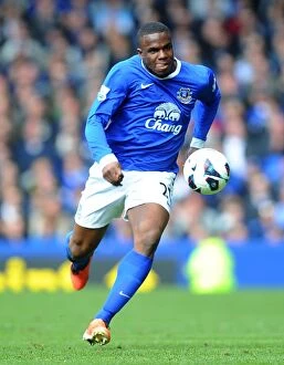 Images Dated 27th April 2013: Victor Anichebe's Game-Winning Goal: Everton Secures Victory Over Fulham (April 27, 2013)