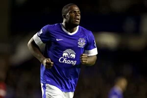 Images Dated 29th August 2012: Victor Anichebe's Hat-trick Powers Everton to 5-0 Capital One Cup Victory over Leyton Orient